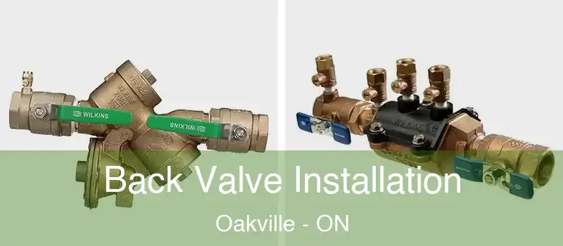  Back Valve Installation Oakville - ON